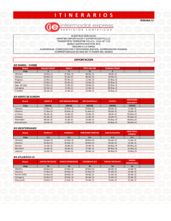 itinerario maritimo iex semana 11