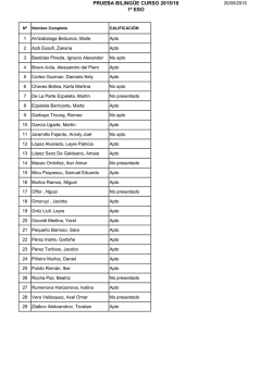 PRUEBA BILINGÜE 1º ESO