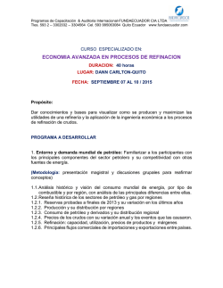 economia avanzada de refinacion