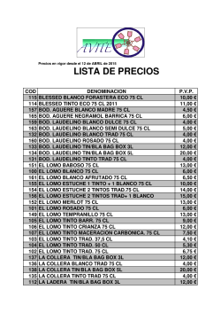 Lista precios vinos 05 2015