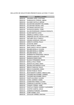 relación de solicitudes presentadas acceso 1º ebm