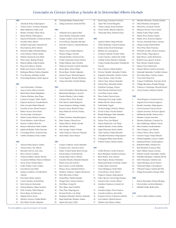 Licenciados en Ciencias Jurídicas y Sociales de la Universidad