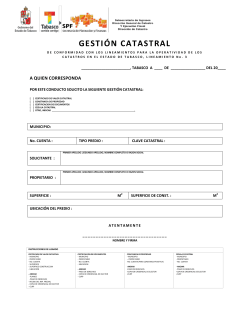 Formato: Gesti&oacute;n Catastral