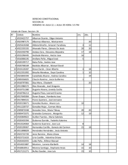 DERECHO CONSTITUCIONAL HORARIO: M. AULA 12. J. AULA: 05