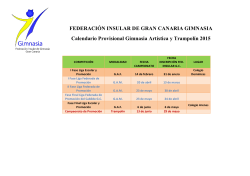 Calendario Autonómico - Federación Canaria de Gimnasia