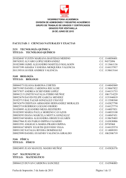 Listado Candidatos a grado