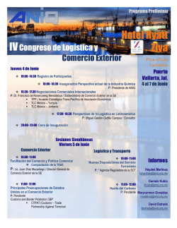 Hotel Hyatt Ziva - Asociaci&oacute;n Nacional de la Industria Qu&iacute;mica