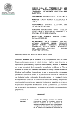 juicio para la protecci&oacute;n de los derechos pol&iacute;tico