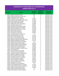 horario reinscripci&oacute;n ing. tecnolog&iacute;as de la informaci&oacute;n