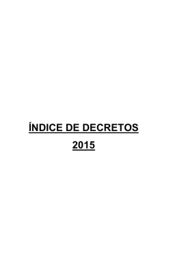 &Iacute;NDICE DE DECRETOS 2015