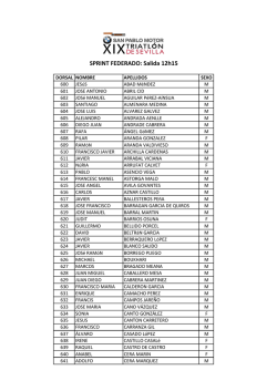 Dorsales Sprint Federados - OLA 4