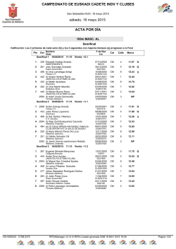 CAMPEONATO DE EUSKADI CADETE INDV Y CLUBES sábado