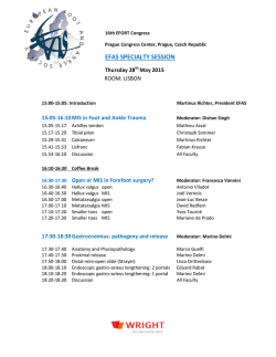 EFAS SPECIALTY SESSION