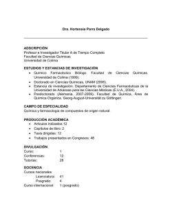 Dra. Hortensia Parra Delgado ADSCRIPCIÓN Profesor e