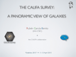 THE CALIFA SURVEY: A PANORAMIC VIEW OF GALAXIES