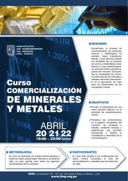 de minerales y metales - Instituto de Ingenieros de Minas del Perú