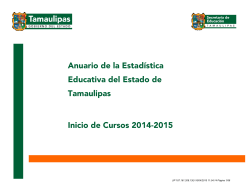 Anuario de la Estadística Educativa del Estado de Tamaulipas Inicio