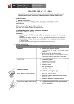 PERÚ Ministerio de Trabajo y Promoción del Empleo Oficina