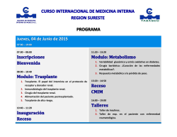 Programa - Curso Internacional de Medicina Interna