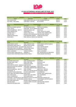Horarios Ronda Final - ValladolidDeporte.es