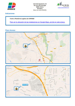 Indicaciones Para ver la ubicaci&oacute;n de las instalaciones en Google