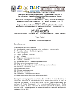 Convocatoria Chiapas 2015 PDF - Centro de Investigaciones sobre