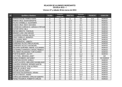 ESCUELA 2015 - I RELACION DE ALUMNOS INGRESANTES