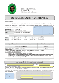 INFORMA ACION DE ACTIVIDA DADES