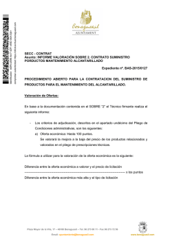 Informe sobre 2 - Ayuntamiento Benaguasil