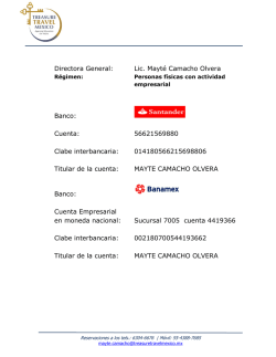 Directora General: Lic. Mayt&eacute; Camacho Olvera
