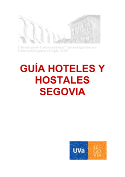 GU&Iacute;A HOTELES Y HOSTALES SEGOVIA
