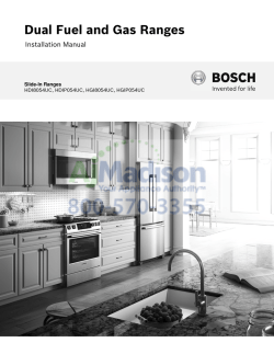 Dual Fuel and Gas Ranges