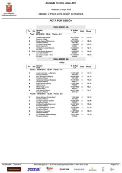 Jornada 13 Aire Libre JDN s&aacute;bado, 9 mayo 2015 sesi&oacute;n de ma&ntilde;ana