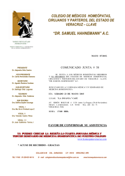 “DR. SAMUEL HAHNEMANN” A.C.