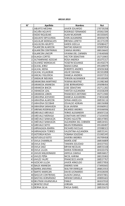N° Apellido Nombre Rut 1 ABURTO MEDINA JAVIER EDUARDO
