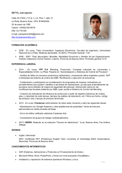 resume - Juan Ignacio Retta