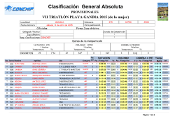 Clasificación General Absoluta