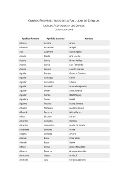 CURSOS PROPEDÉUTICOS DE LA FACULTAD