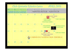 Calendario del club - Club Gimnasia ritmica Cerro
