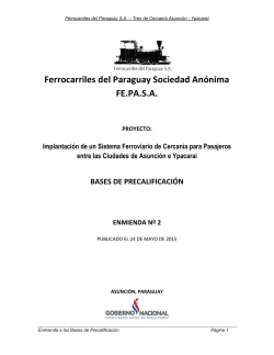 Descargar la Enmienda nº 2 - FEPASA | Ferrocarriles del Paraguay SA