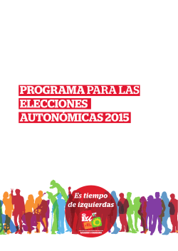 programa para las elecciones autonómicas 2015