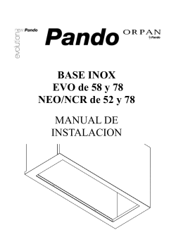 BASE INOX - EVO-NCR-NEO - MANUAL DE INSTALACIÓN