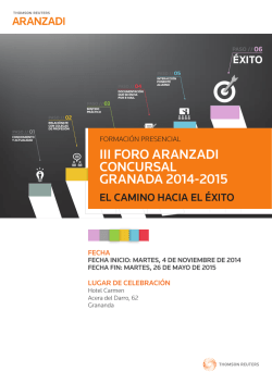 III FORO ARANZADI CONCURSAL GRANADA 2014-2015
