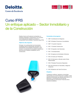 IFRS para Sector Inmobiliario y de la Construcci&oacute;n
