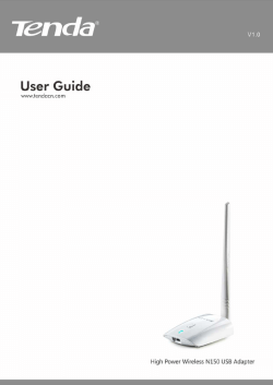 Tenda Wireless Network Adapter User Guide
