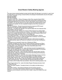 Great Western Safety Meeting Agenda
