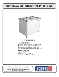 FICHA TEC. CONGELADOR HORIZONTAL M-ICHV 320