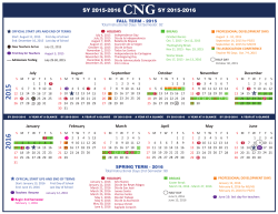 CNG Calendar 2015