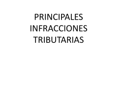 Principales Infracciones Tributarias.