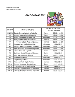 JEFATURAS A&Ntilde;O 2015 - Centro Educacional Principado de Asturias